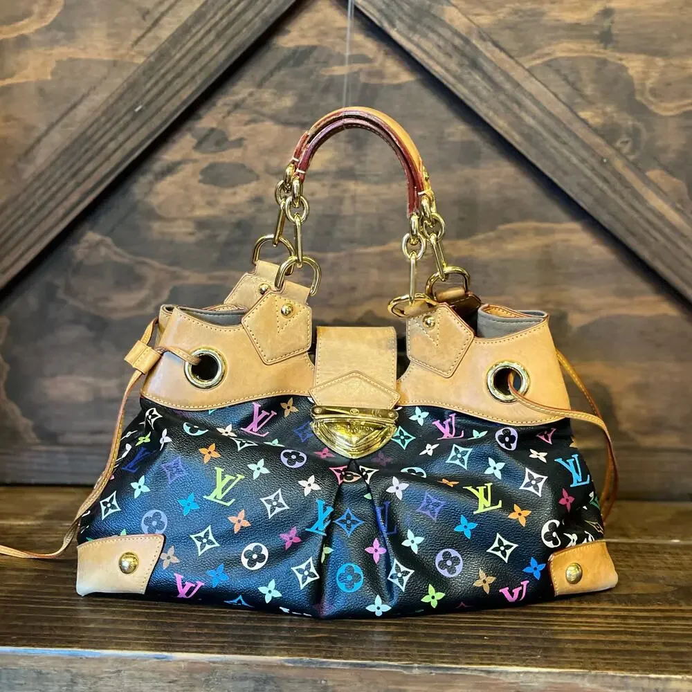 LOUIS VUITTON Ursula Black Monogram Multicolore Canvas Bag